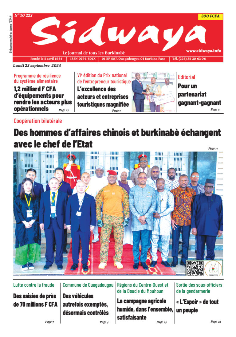 Une du 23-09-2024