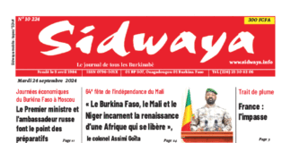 Une Sidwaya du 24-9-2024