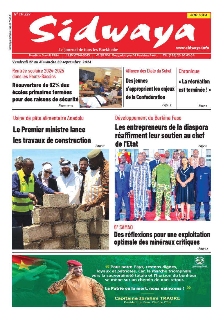 Une du 27-09-2024