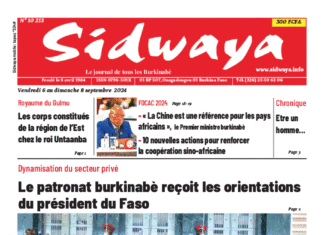 Une Sidwaya du 6 au 8-9-2024