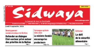 Une Sidwaya du 9-9-2024