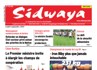 Une Sidwaya du 9-9-2024