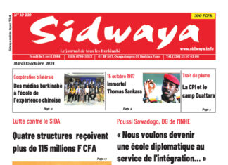 Une Sidwaya du 15-10-2024