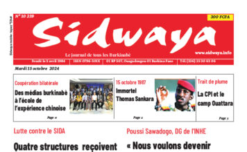 Une Sidwaya du 15-10-2024