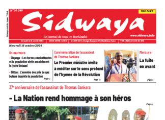 Une Sidwaya du 16-10-2024