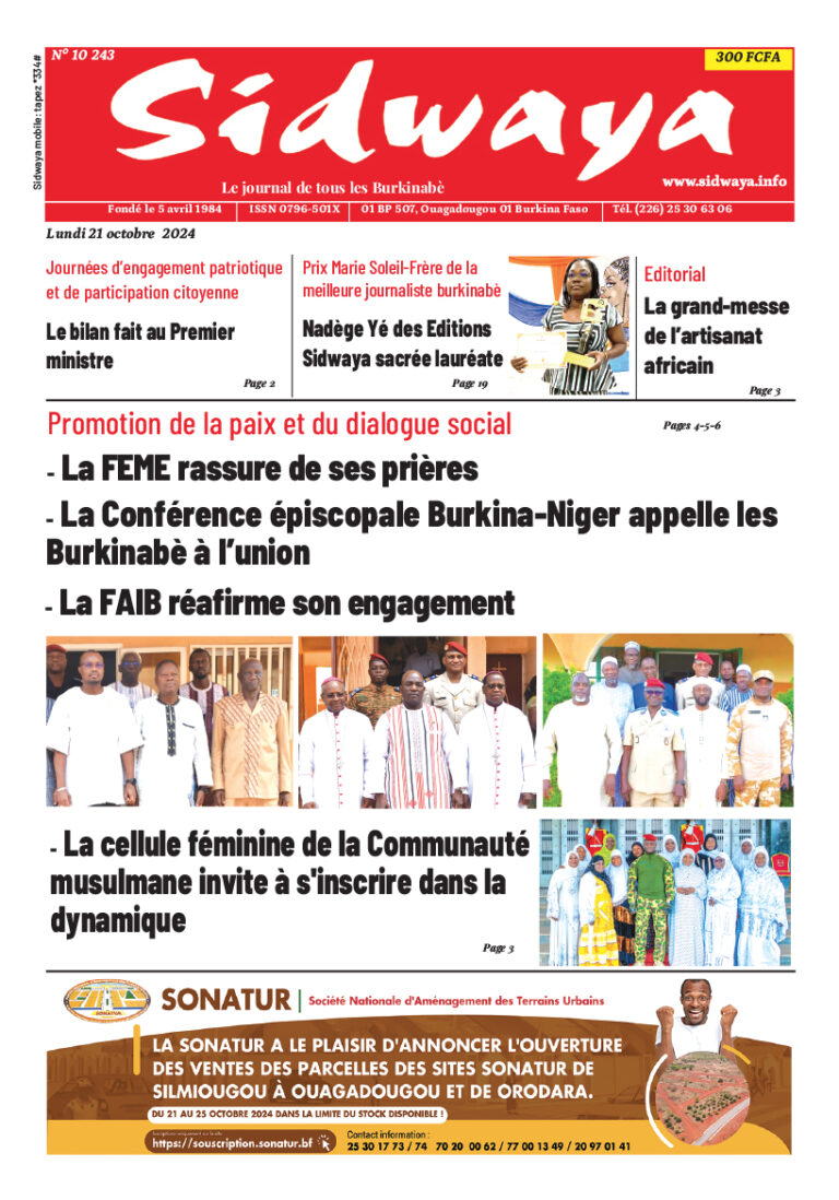 Une du 21-10-2024
