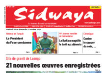Une Sidwaya du 25 au 27-10-2024