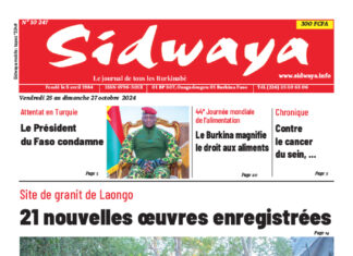 Une Sidwaya du 25 au 27-10-2024