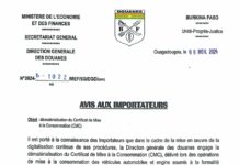 Avis aux importateurs et aux commissionnaires en Douane agréés (CDA)