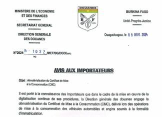 Avis aux importateurs et aux commissionnaires en Douane agréés (CDA)