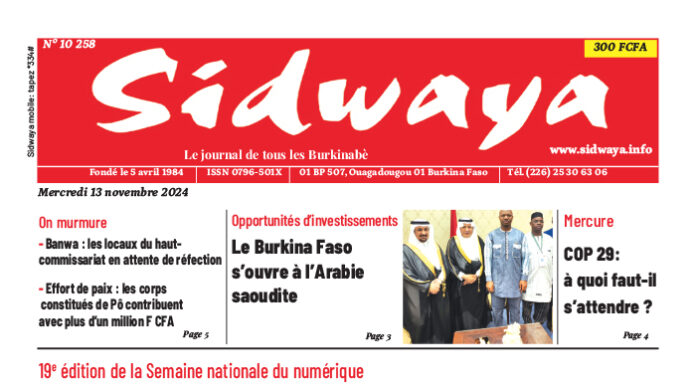 Une Sidwaya du 13-11-2024