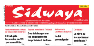 Une Sidwaya du 22 au 24-11-2024