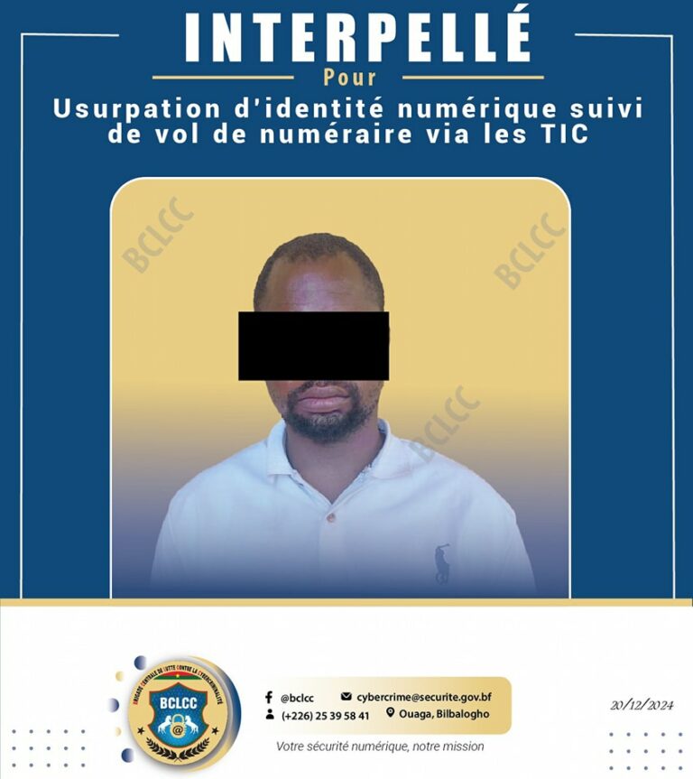 Ouagadougou : Un présumé cyber délinquant dans les filets de la BCLCC