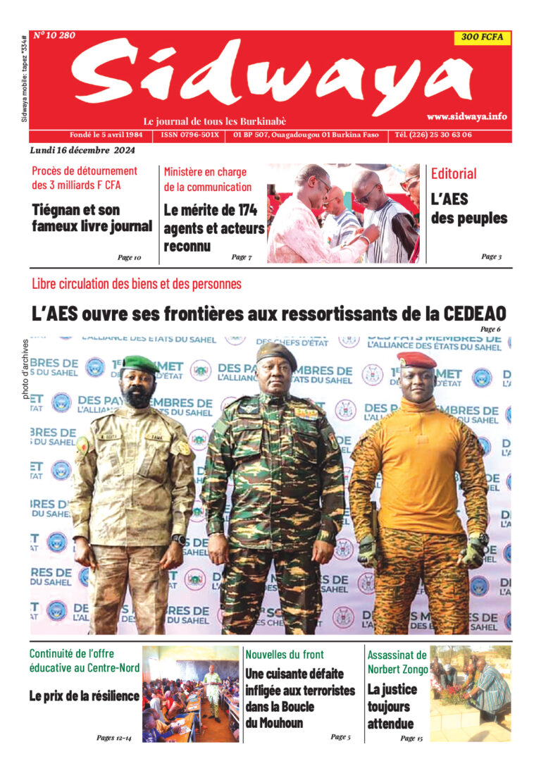 Une du 16-12-2024