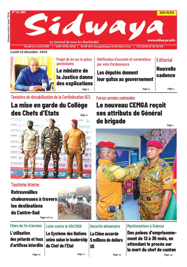 Une du 23-12-2024