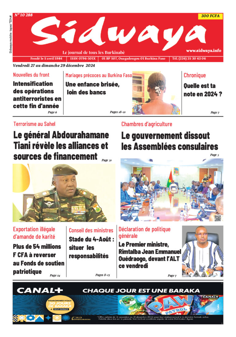 Une du 27-12-2024