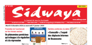 Une Sidwaya du 31-12-2024 au 01-01-2025