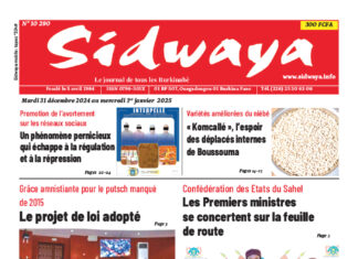 Une Sidwaya du 31-12-2024 au 01-01-2025