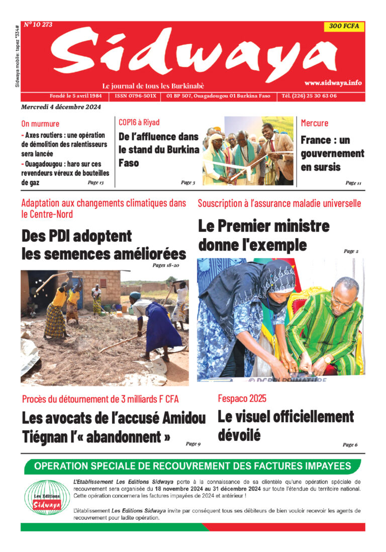 Une du 04-12-2024