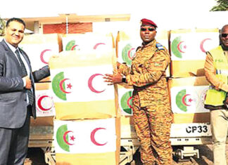 Coopération Burkina-Algérie : une aide humanitaire de 106 tonnes pour soutenir les efforts du gouvernement