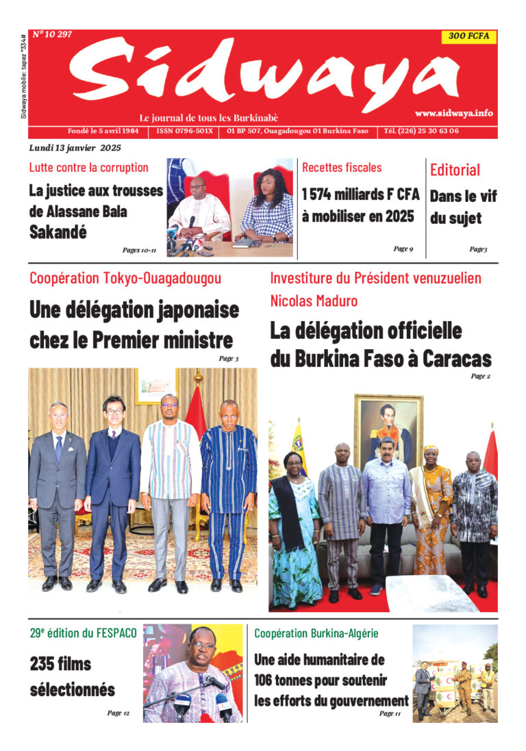 Une du 13 – 01 -2025