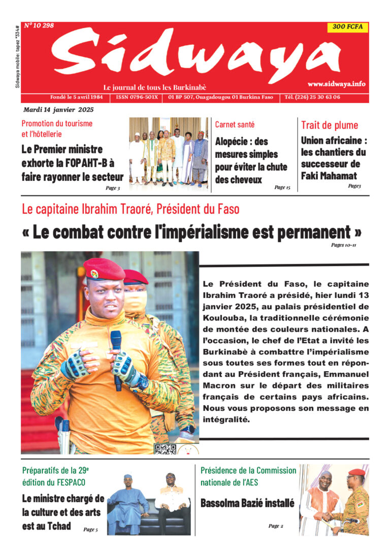 Sidwaya du 14-01-2025