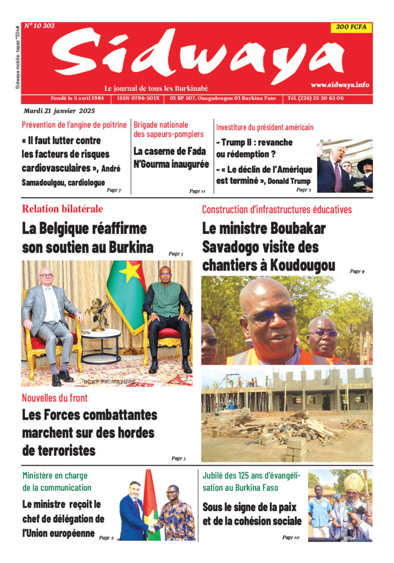 Une du 21-01-2025