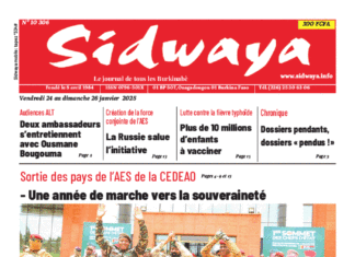Une Sidwaya du 24 au 26-01-2025