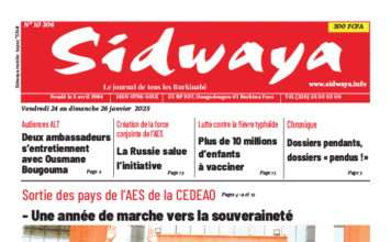 Une Sidwaya du 24 au 26-01-2025