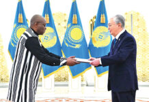 Coopération Burkina Faso-République du Kazakhstan: L’ambassadeur Aristide Ludovic Tapsoba présente ses lettres de créance au Président Kassym-Jomar Tokaiev