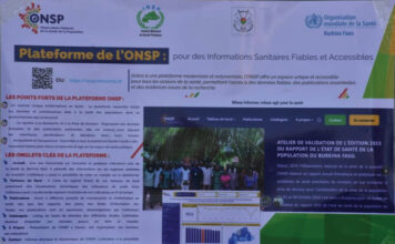 Observatoire national de la santé de la population : Tapez https://onsp.minsante.bf pour toutes informations sanitaires