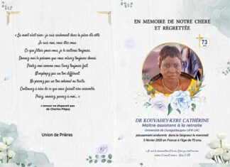 Necrologie : décès du Dr Catherine Kouvahey/Kéré