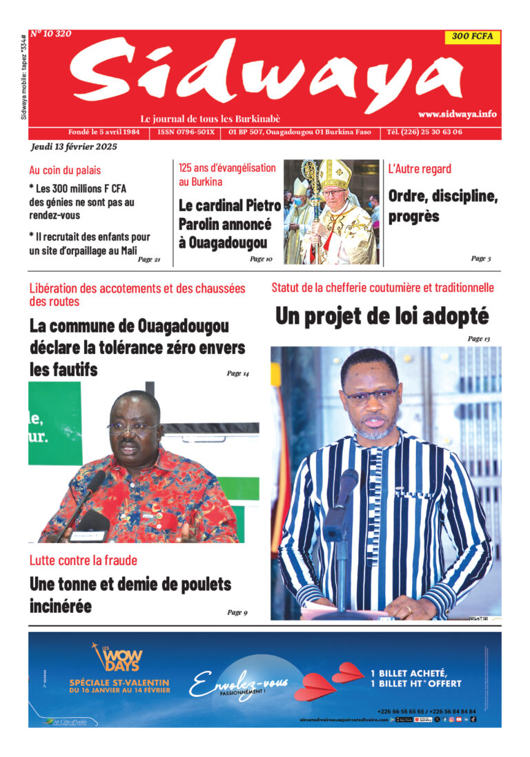 Une du 13-02-2025