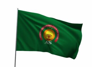 Lancement du drapeau de la Confédération des États du Sahel (AES)