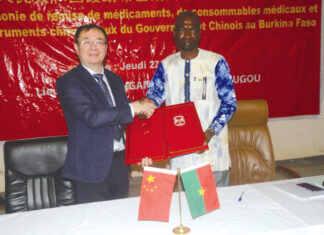 CHU de Tengandogo : la Chine offre du matériel sanitaire