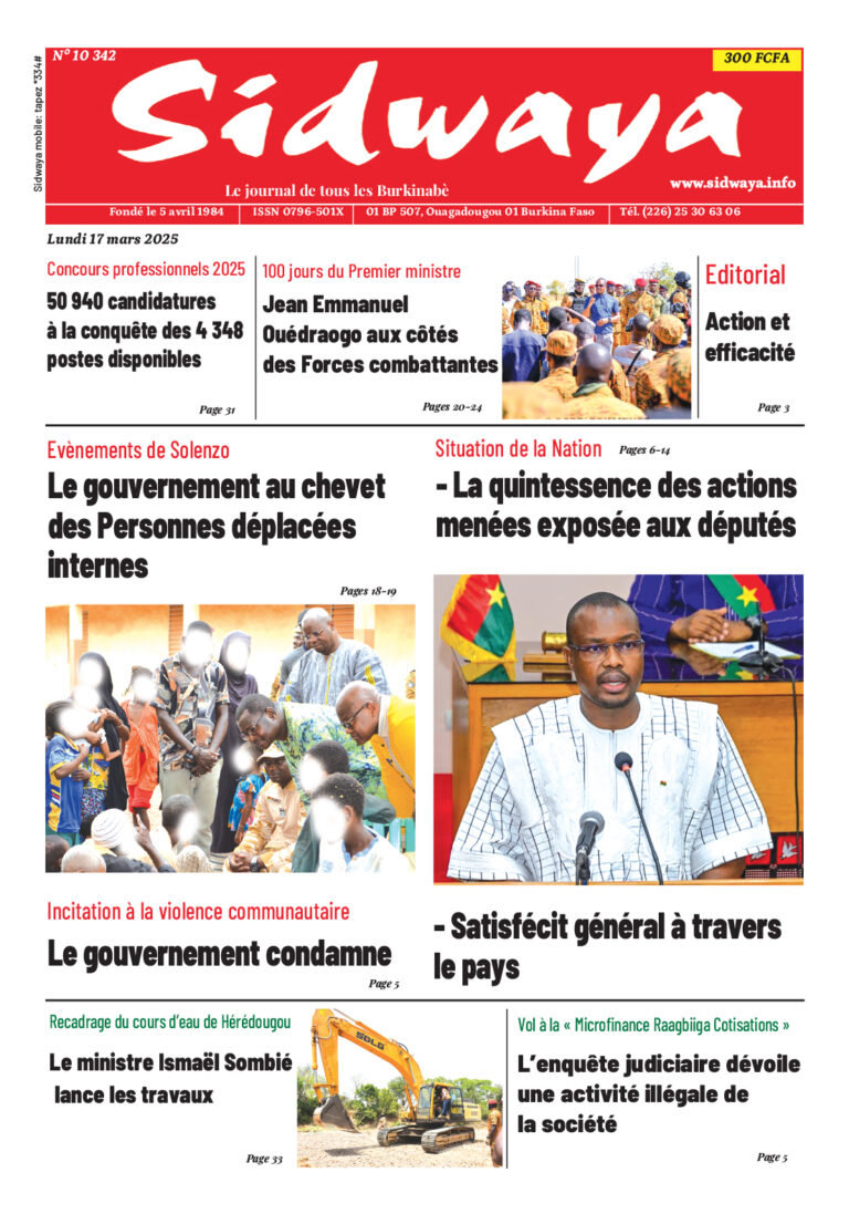 Une du 17-03-2025