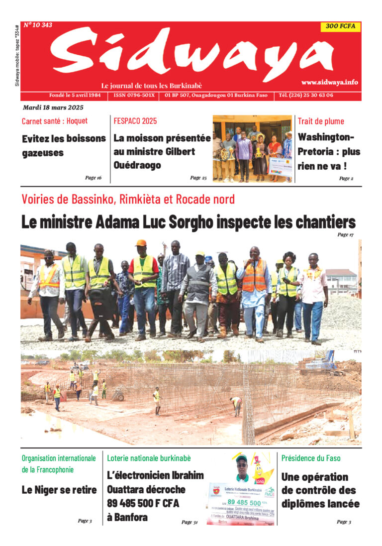 Une Sidwaya du 18-03-2024