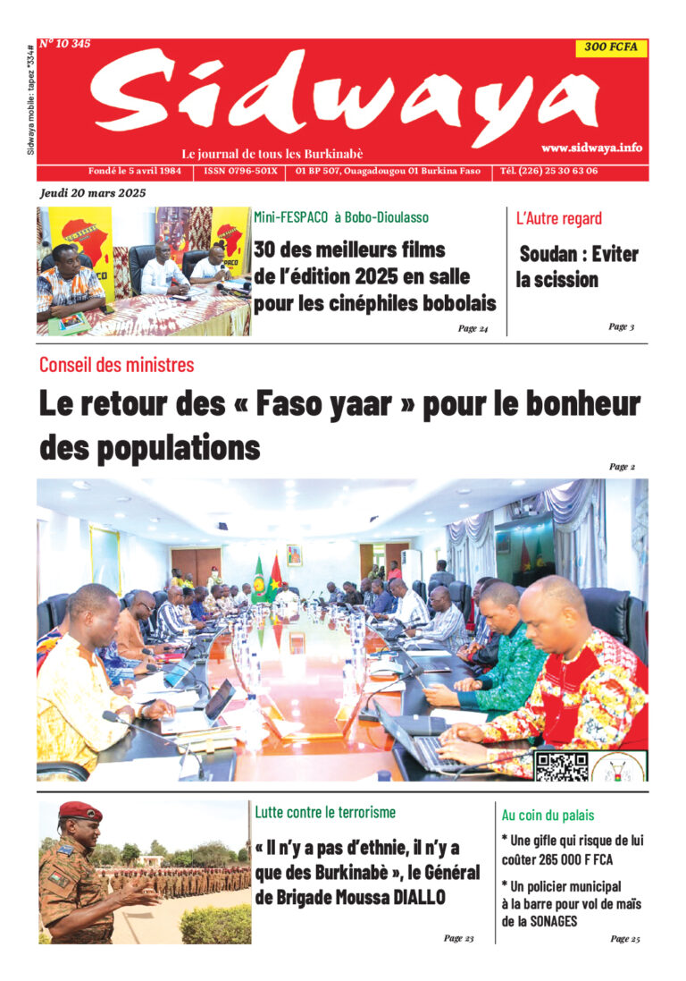 Une du 20-03-2025