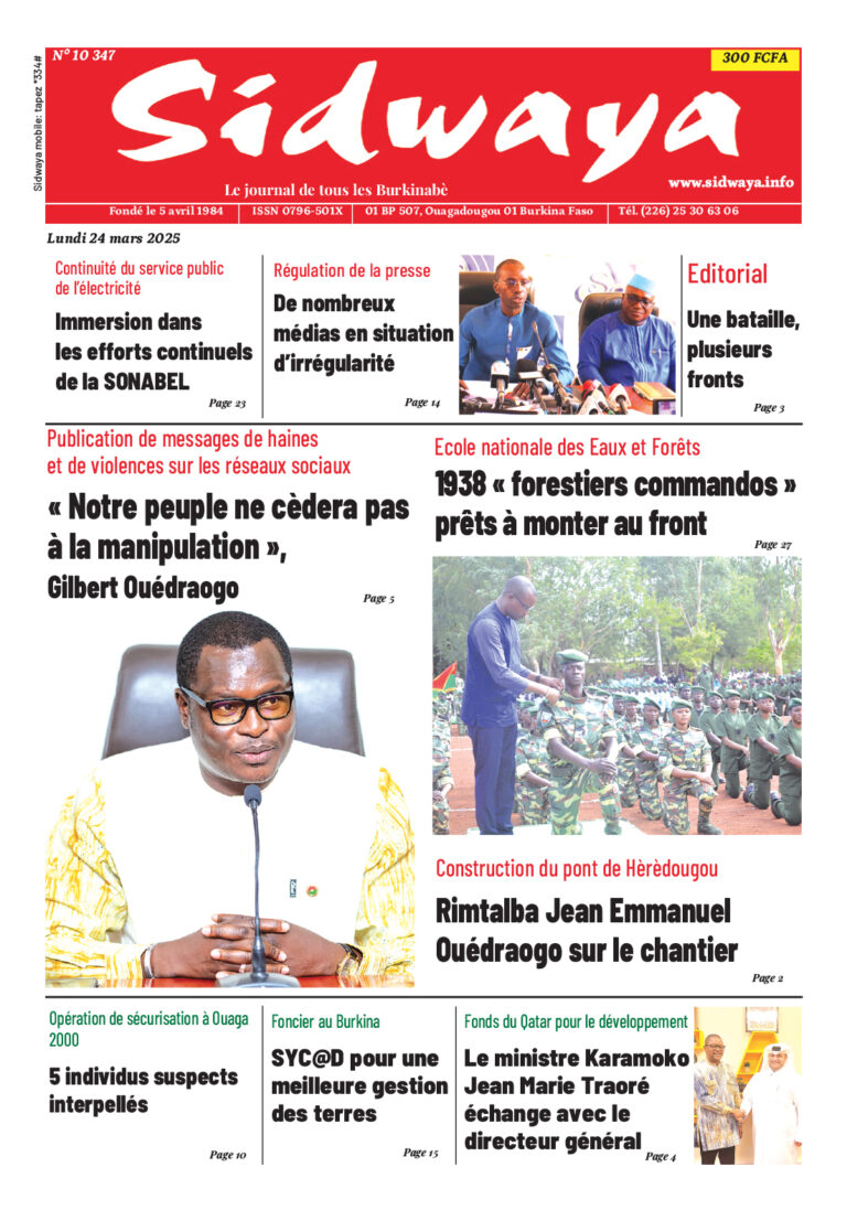 Une du 24-03-2025