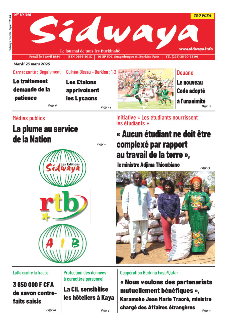 Une du 25-03-2025