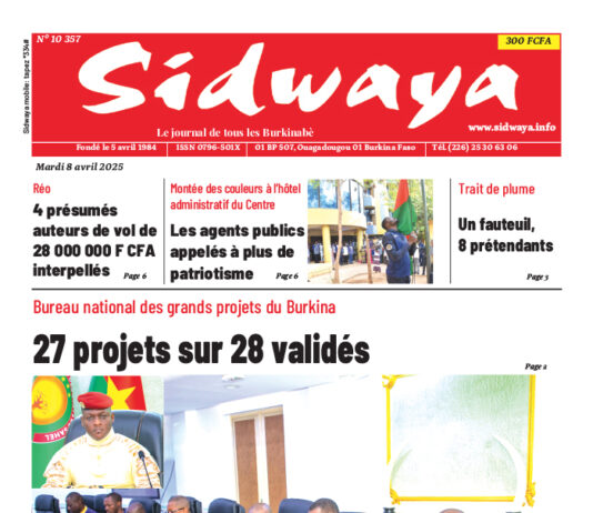 Une Sidwaya du 08-04-2025