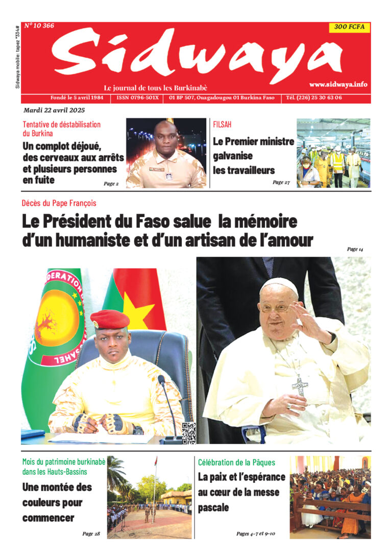 Une du 22-04-2025