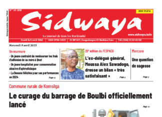 Une Sidwaya du 09-04-2025