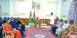 Audience du président du Faso: Le capitaine Ibrahim Traoré reçoit un envoyé spécial de la présidente de la Tanzanie