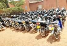 Lutte contre l insecurite routiere : la Police nationale saisit 125 motos dans la ville de Fada