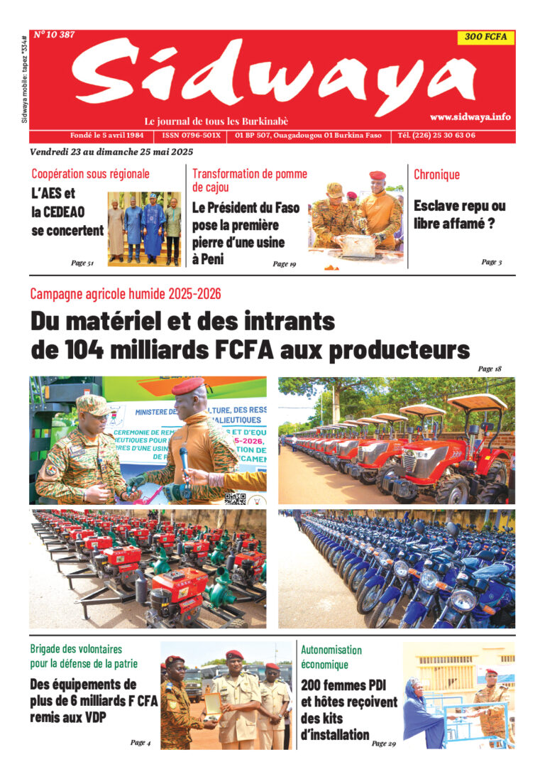 Une du 23-5-2025