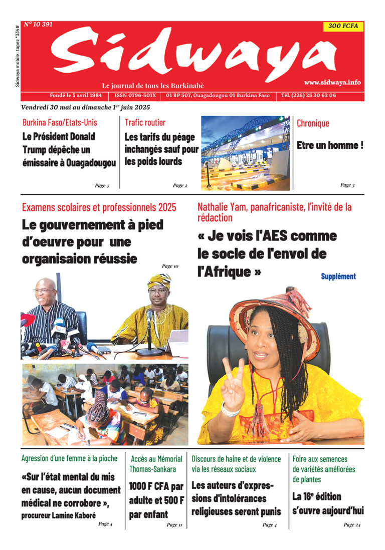 Une du 30-05-2025