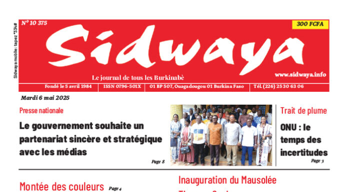 Une Sidwaya du 06-05-2025