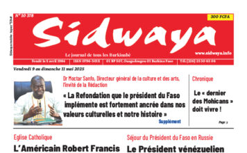Une Sidwaya du 09 au 11-05-2025