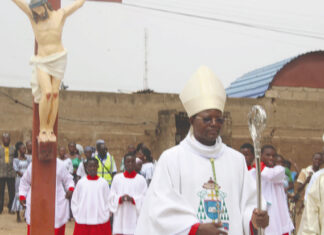 Diocèse de Tenkodogo: Mgr David Koudougou tient le bâton pastoral